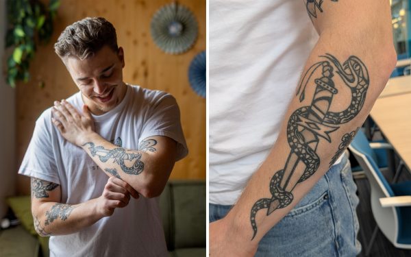 Tattoo: 'Vleugje geluk'