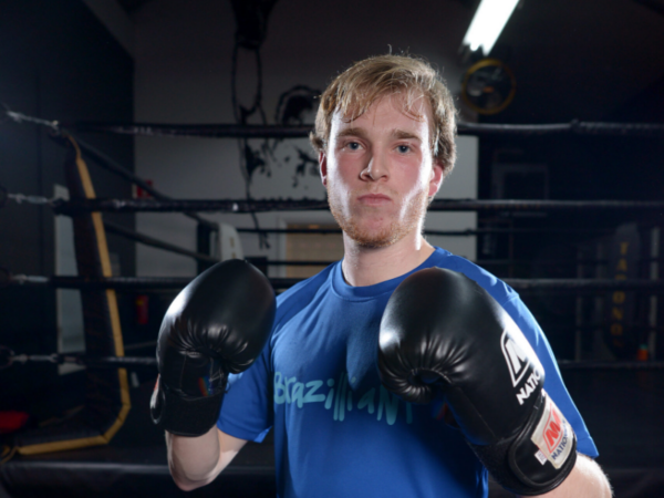 Students meet in the boxing ring